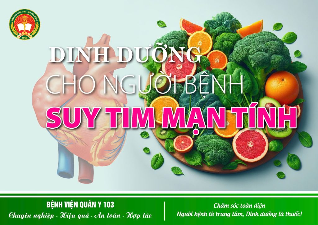 DINH DƯỠNG CHO NGƯỜI BỆNH SUY TIM MẠN TÍNH - Bệnh viện Quân y 103